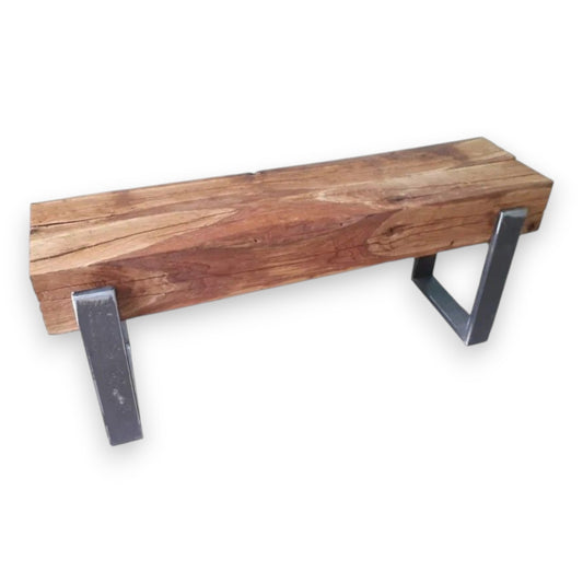 Handmade Oak TV Console - Double Beam