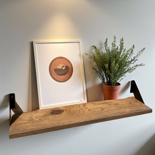 Handmade Shelf Straight Edge Thickness 2.5cm - Oiled