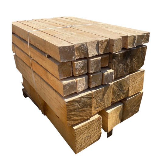 Solid oak square timber - length 120cm