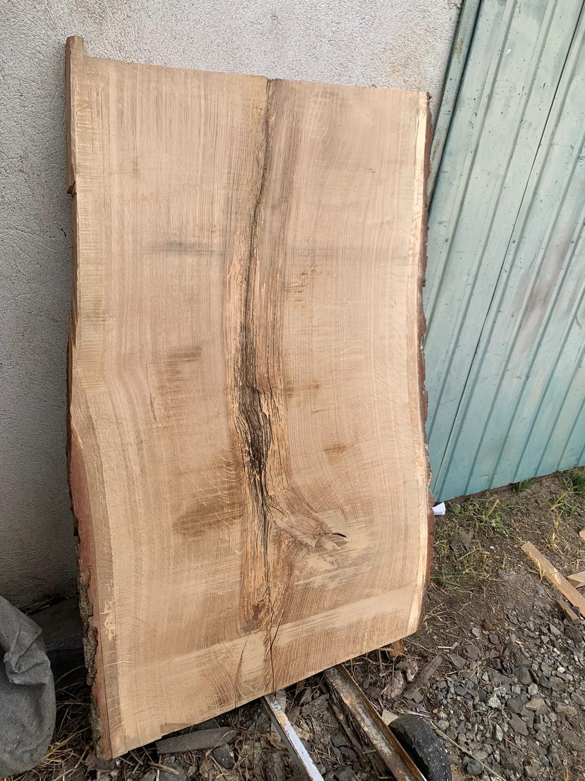 Dřevěný monolit z dubu 120x70x5 cm, ideální pro resinu, uložený za 5 let, domácí výroba