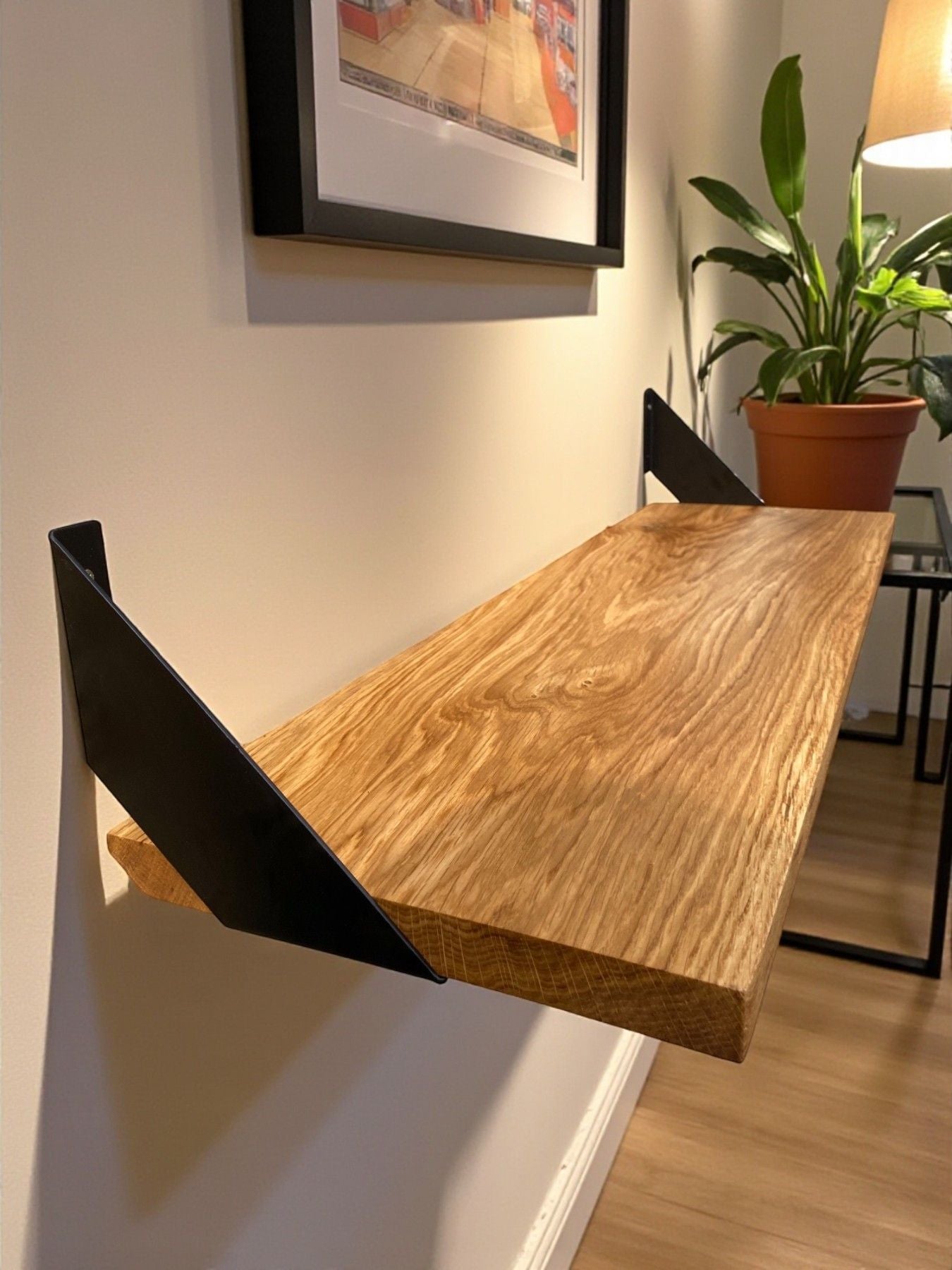 Handmade Shelf Straight Edge Thickness 2.5cm - Oiled
