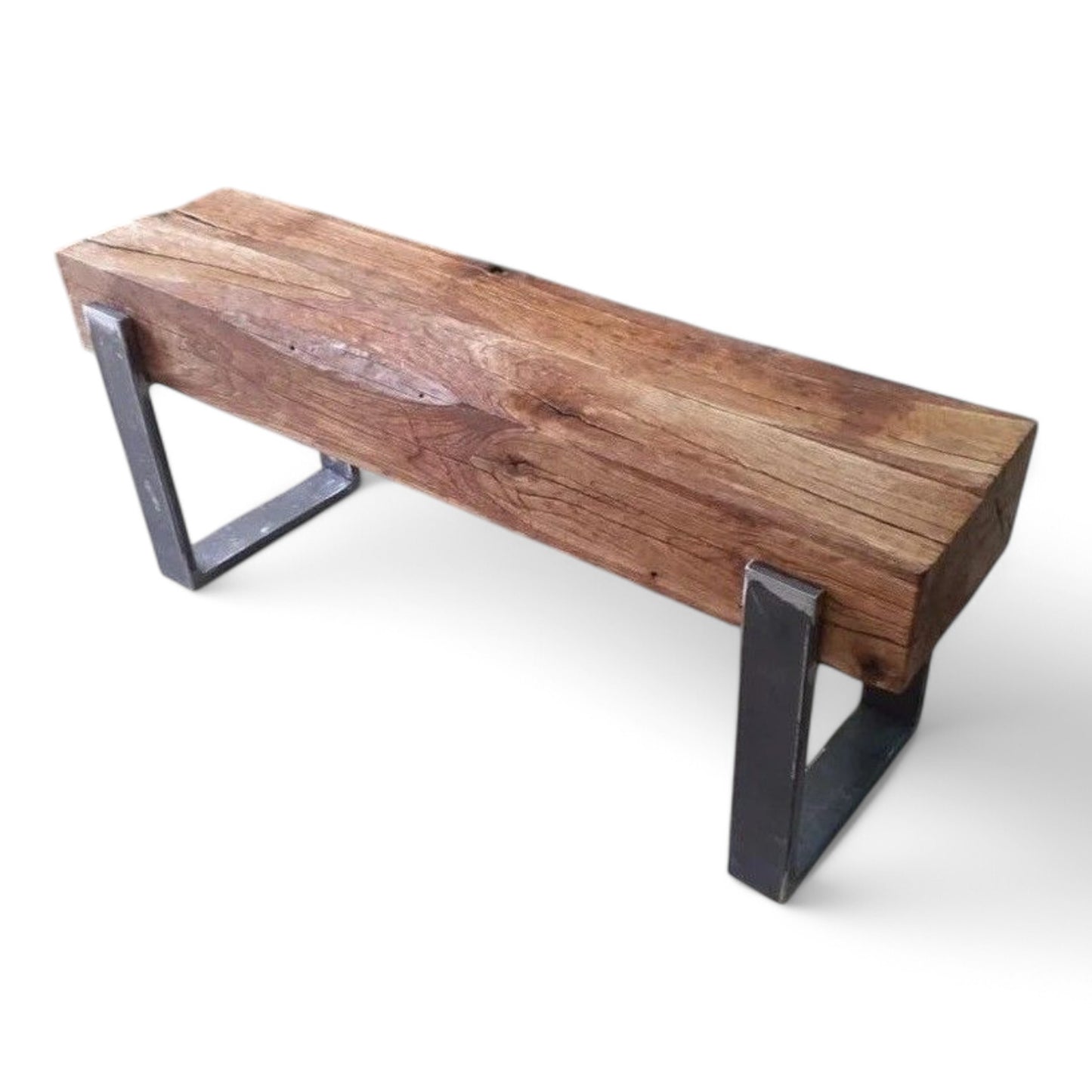 Handmade Oak TV Console - Double Beam