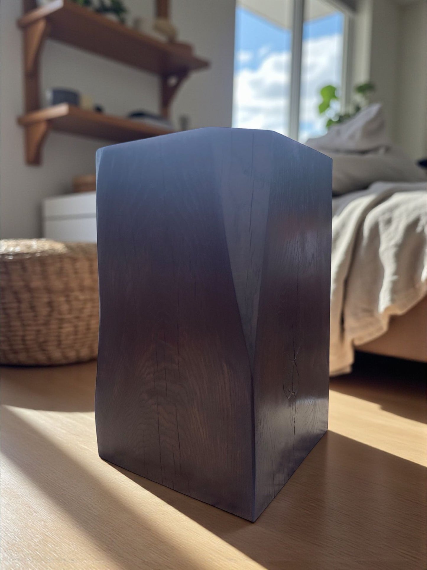 Handmade Wooden Oak Block Decor - Medium