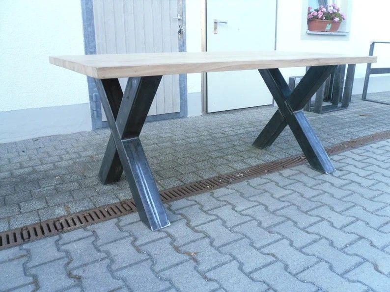 Handmade Table - X Shaped Legs