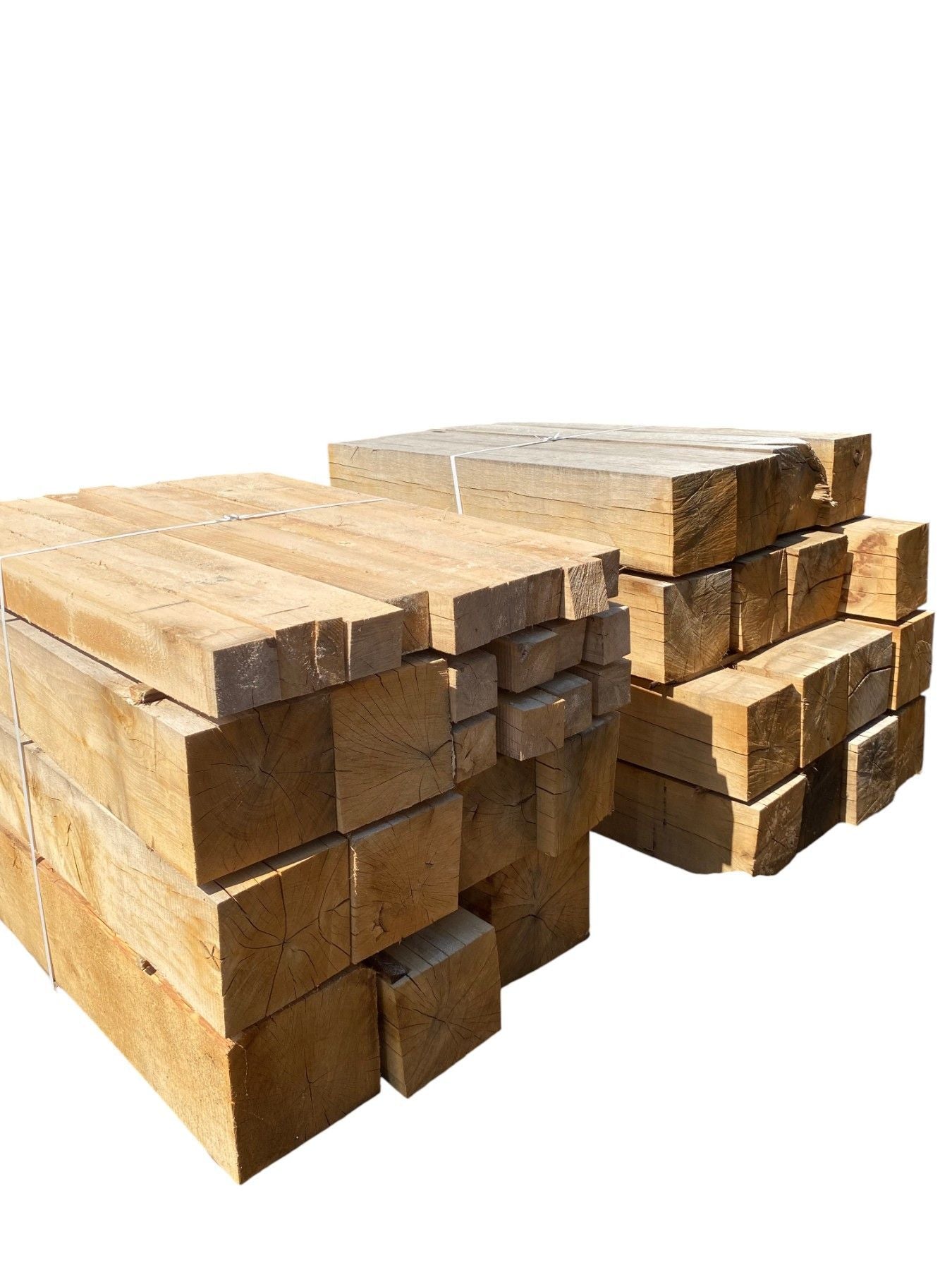 Solid oak square timber - length 120cm