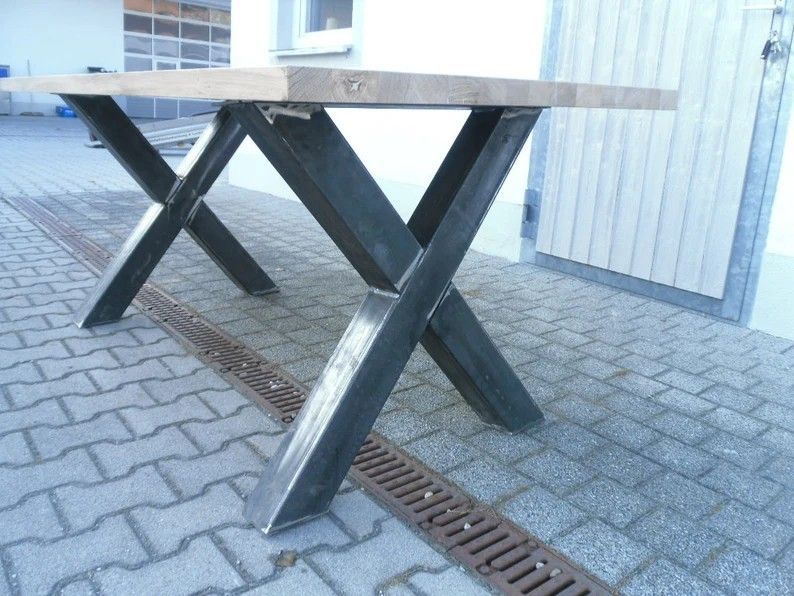 Handmade Table - X Shaped Legs