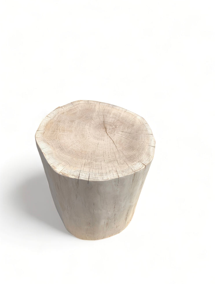 Handmade Oak Tree Stump - Solid Wood