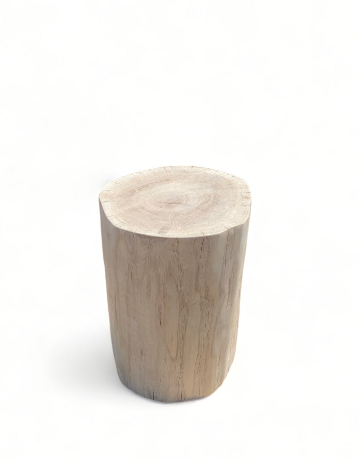 Handmade Oak Tree Stump - Solid Wood