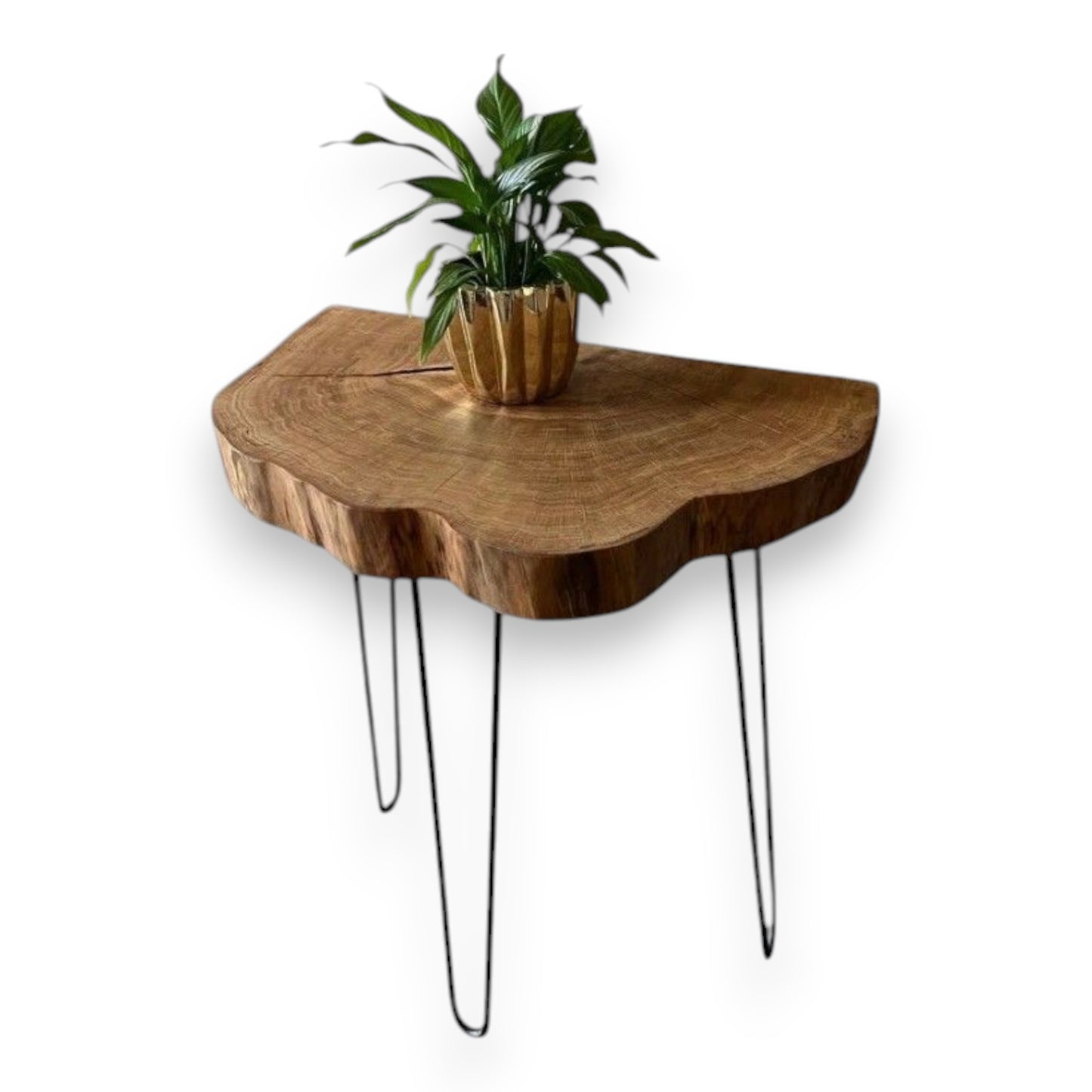 Handmade Oak Side Table - Half Slice