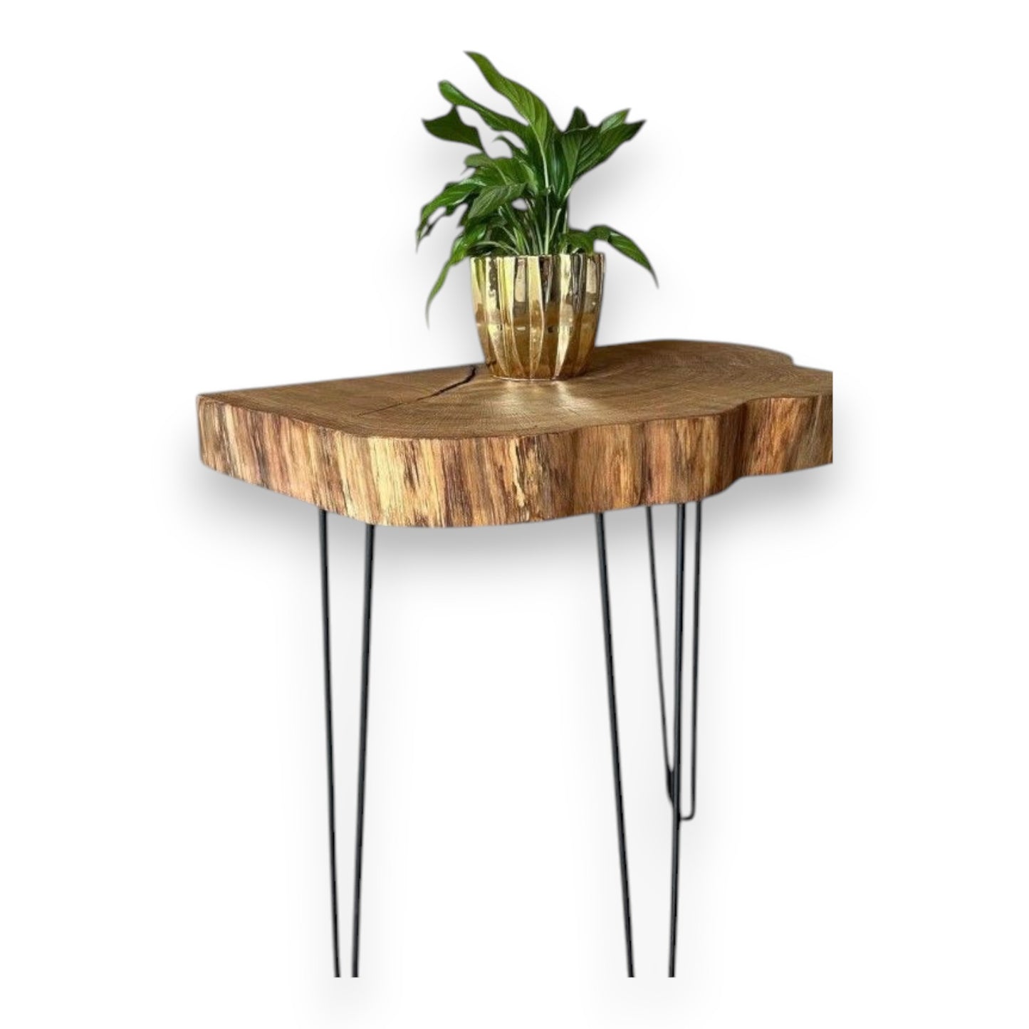 Handmade Oak Side Table - Half Slice