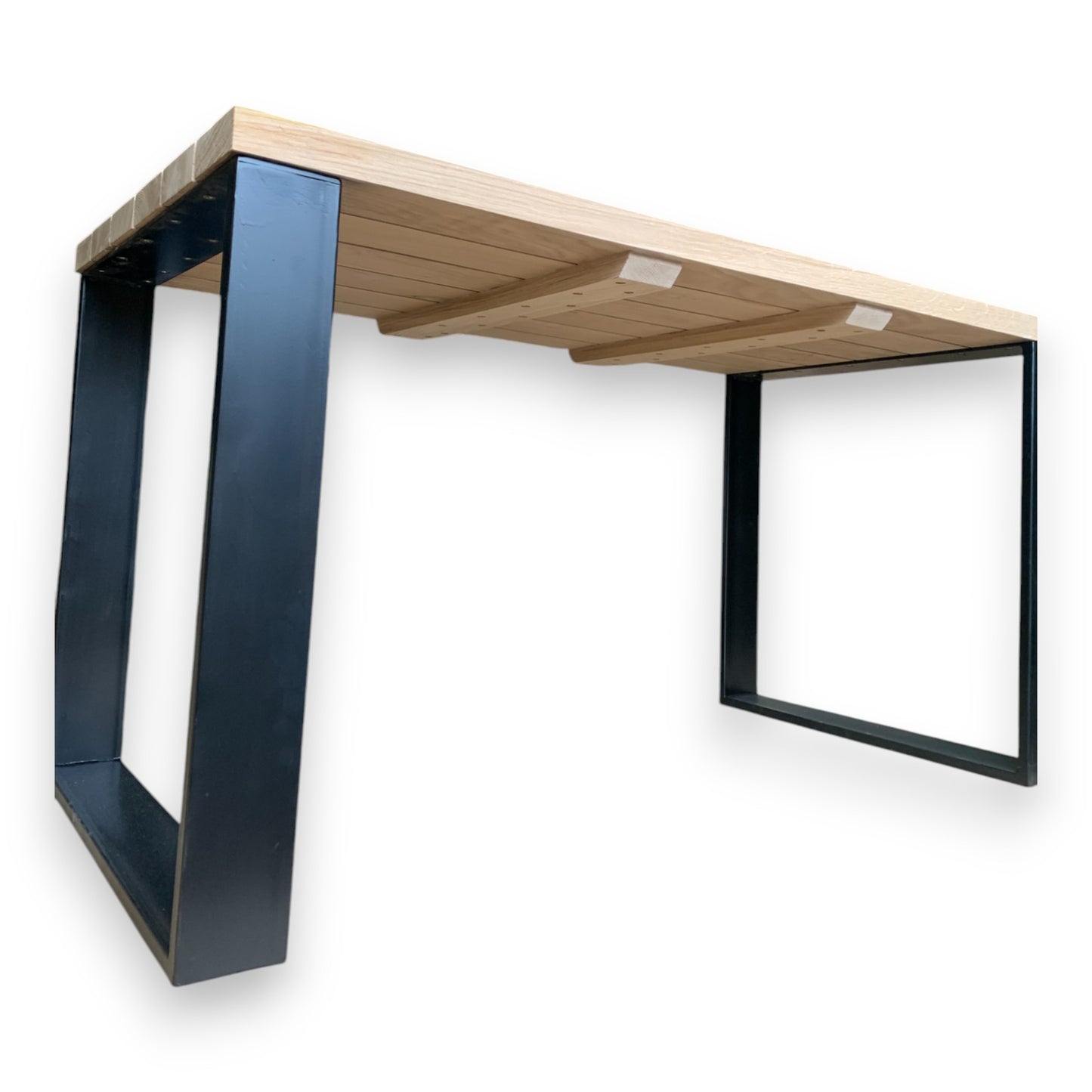 Handmade Desk - Tabletop Made of Solid Oak Planks