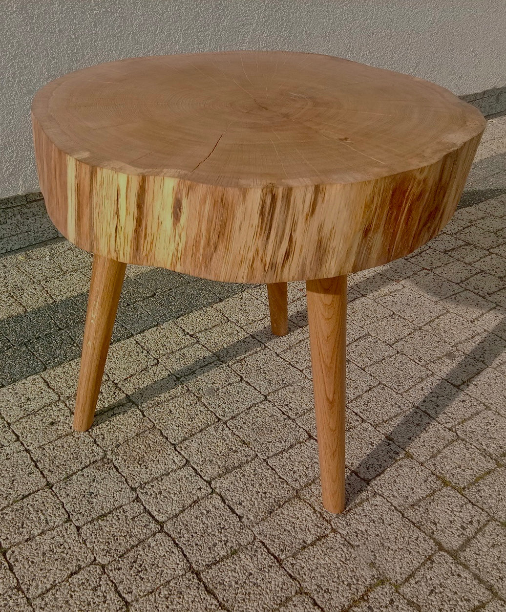 Handmade Oak Coffee Table - Natural Shape