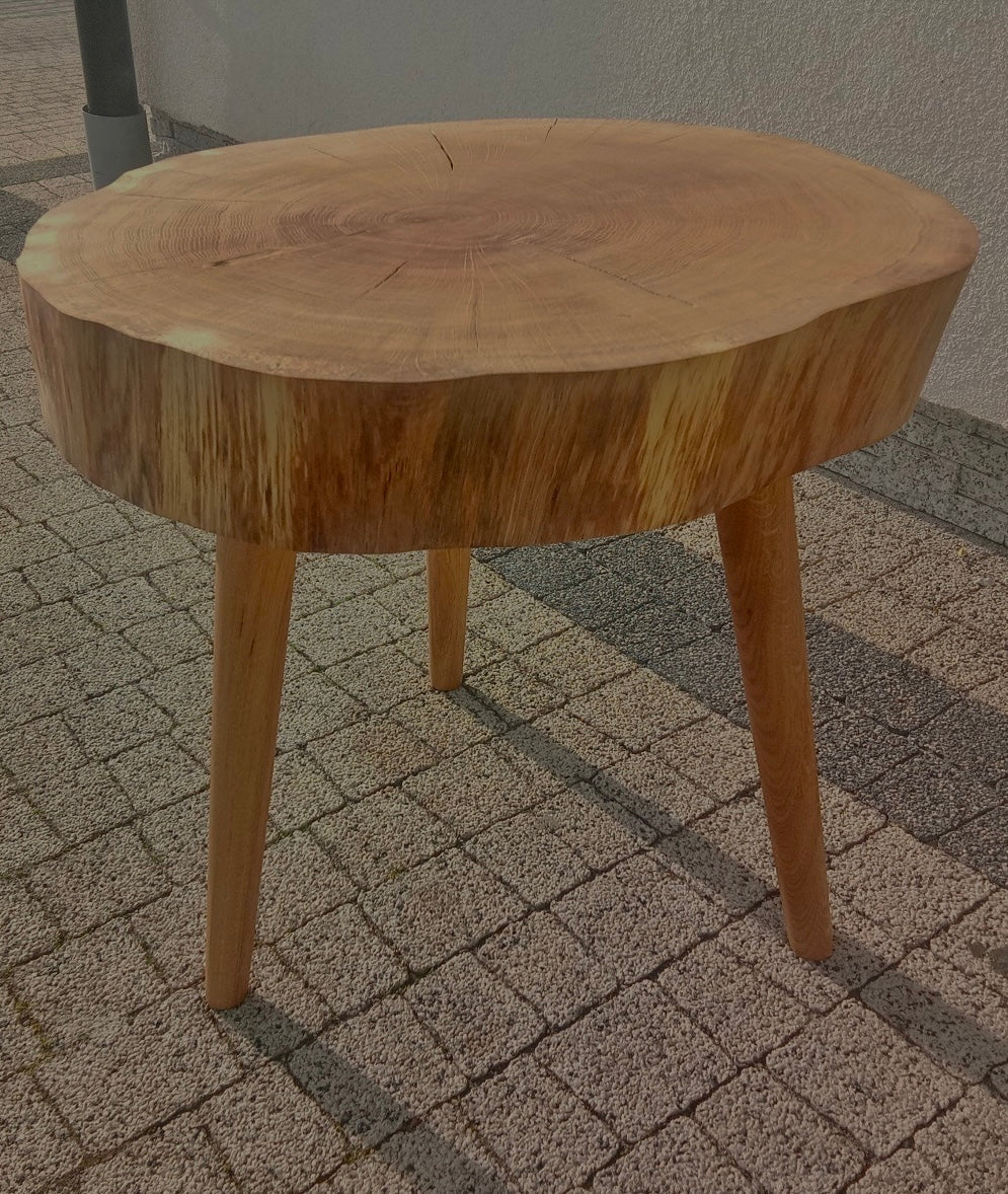 Handmade Oak Coffee Table - Natural Shape