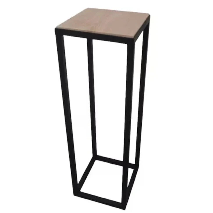 Handmade Plant Stand - Oak and Metal