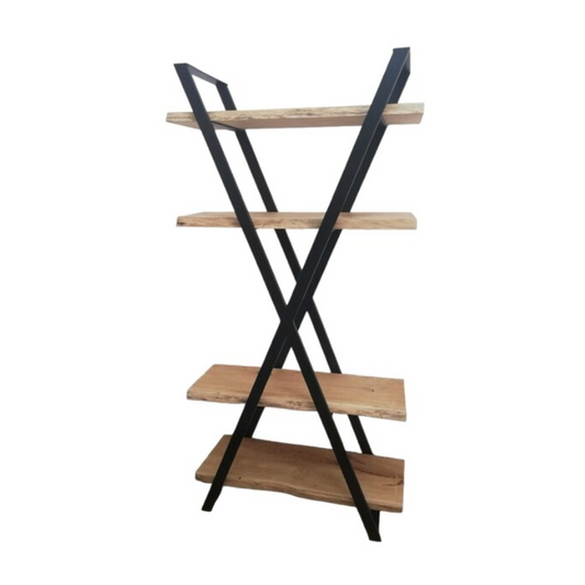 Handmade Oak Book Shelf - X Shape