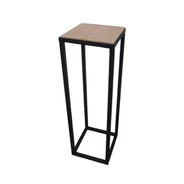 Handmade Plant Stand - Oak and Metal