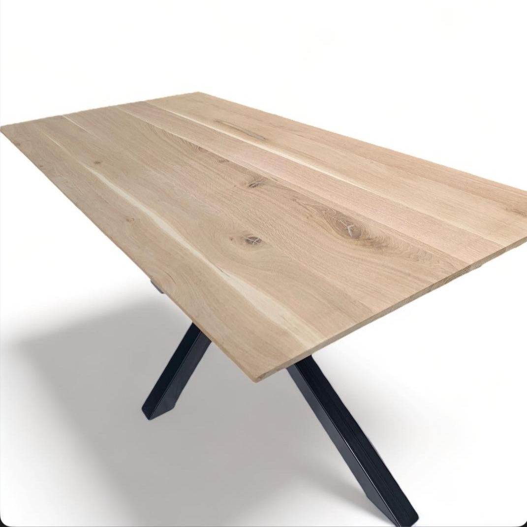 Solid Oak Wood Countertop Swiss Edge 160x80x4cm