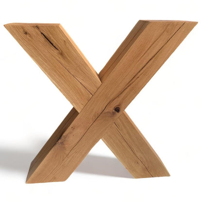 Handmade Wooden Table Legs X shape - 15x15cm