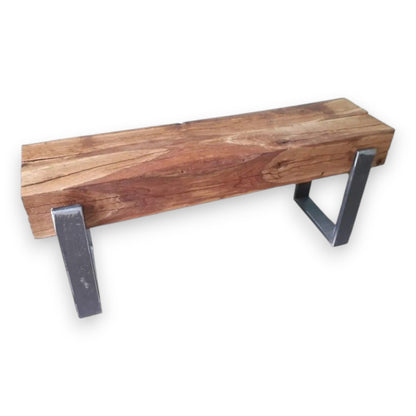 Handmade Oak TV Console - Double Beam