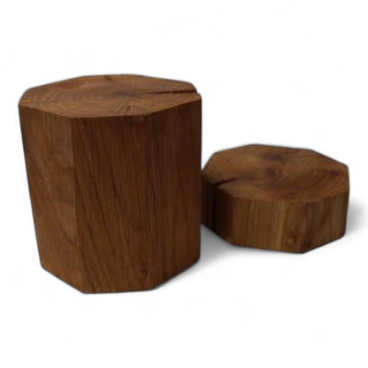 Handmade Hexagonal Oak Decor - Oiled