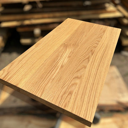 Massivholzplatte Eiche gerade Kante 80x43x4cm geölt