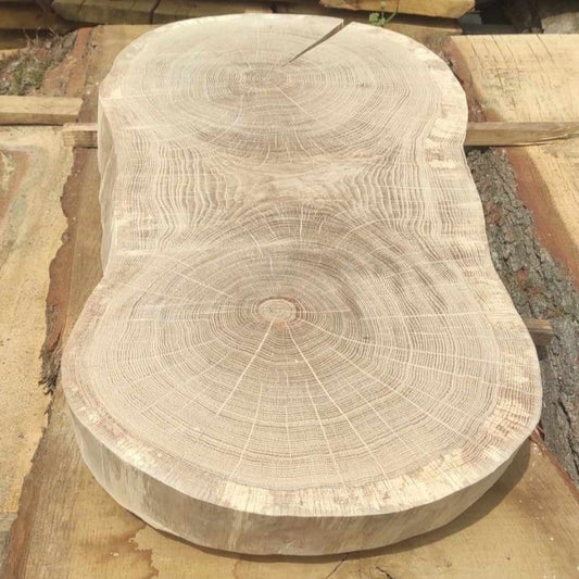 Solid oak disc 80x34x8cm, sanded, dual-core, DIY