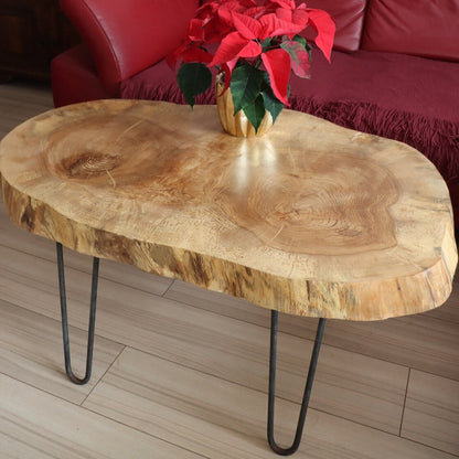 Einzigartiger Couchtisch, Platte aus massiver Eiche 98x62cm, Höhe 50cm