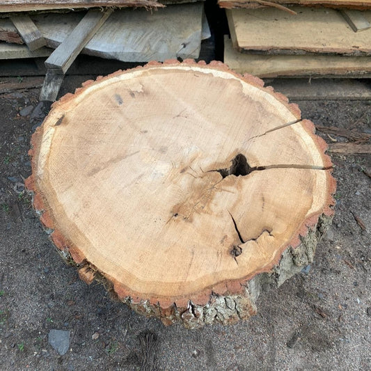 Dysk z litego dębu 52x45x7cm, idealny do żywicy, majsterkowania