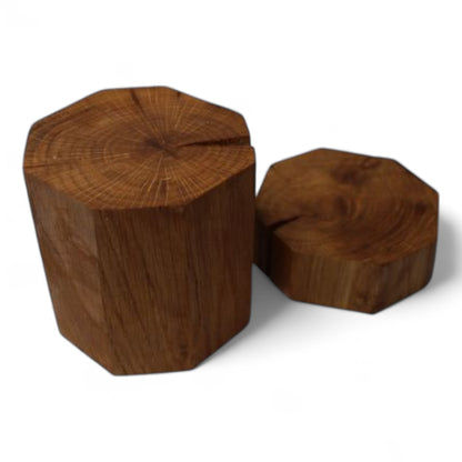 Handmade Hexagonal Oak Decor - Oiled