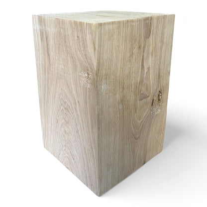 Handgefertigter Eichenblock aus Holz, Dekor, mittelgroß