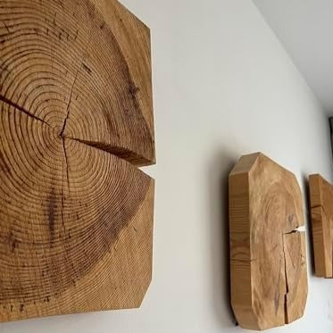 Handmade Oak Decoration - Square Shape
