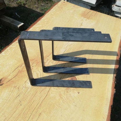 Handmade Steel Shelf Bracket - Shape 2xL