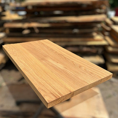 Massivholzplatte Eiche gerade Kante 80x43x4cm geölt