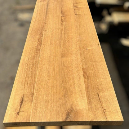 Massivholzplatte Eiche gerade Kante 150x47x4cm geölt