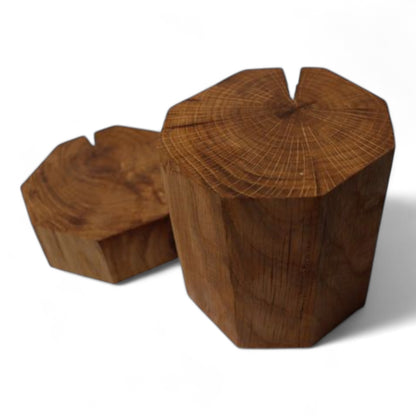 Handmade Hexagonal Oak Decor - Oiled