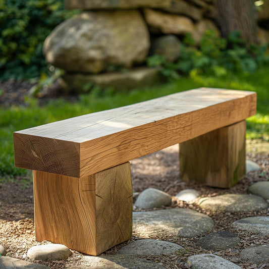 Handmade oak bench