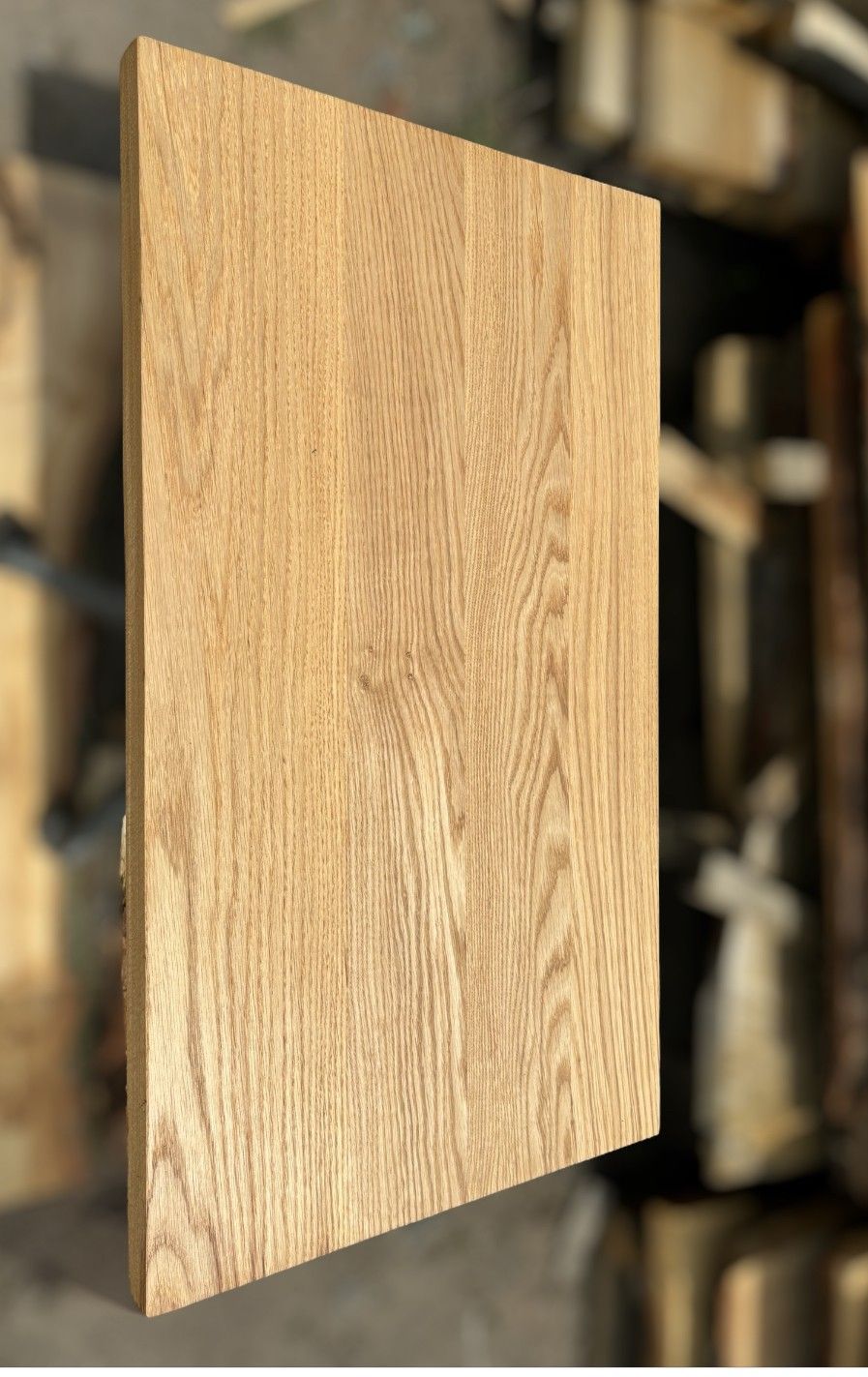 Solid oak straight edge top 80x43x4cm oiled