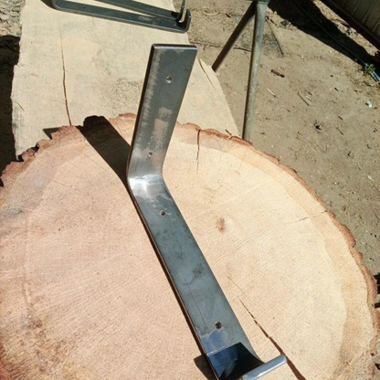 Handmade Steel Shelf Bracket - Shape LL