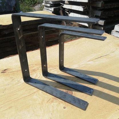 Handmade Steel Shelf Bracket - Shape 2xL