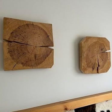 Handmade Oak Decoration - Square Shape