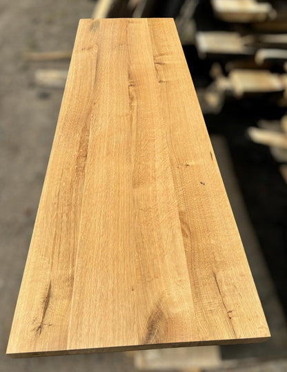 Massivholzplatte Eiche gerade Kante 150x47x4cm geölt