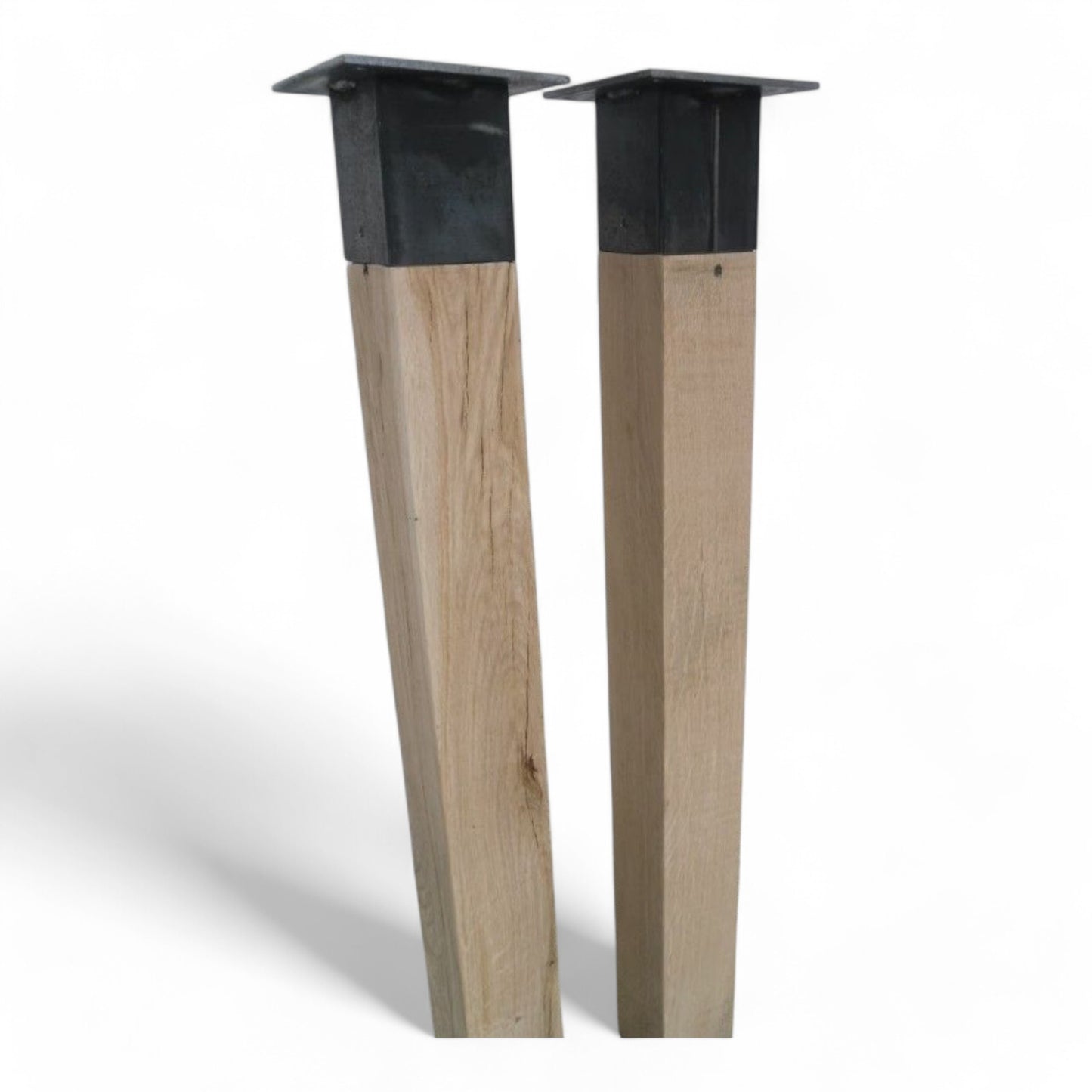 Handmade Wooden Oak Leg - with Metal Cap