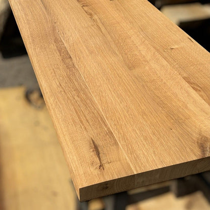 Massivholzplatte Eiche gerade Kante 150x47x4cm geölt