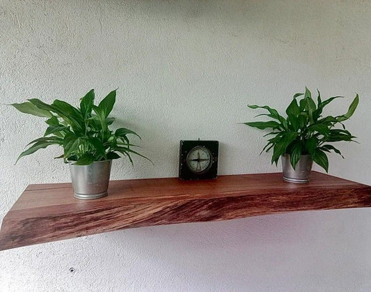 Handmade Shelf Natural Edge Thickness 2.5cm - Oiled