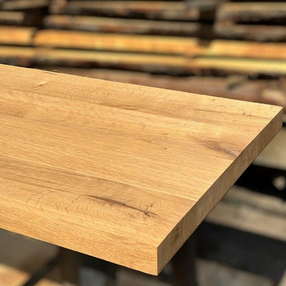 Massivholzplatte Eiche gerade Kante 150x47x4cm geölt