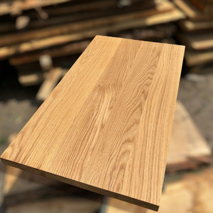 Massivholzplatte Eiche gerade Kante 80x43x4cm geölt