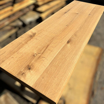 Massivholzplatte Eiche gerade Kante 150x47x4cm geölt