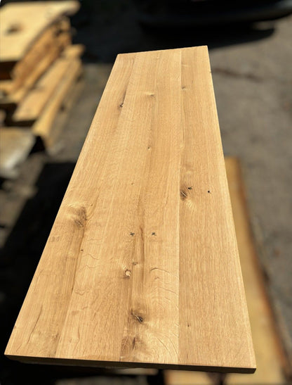Massivholzplatte Eiche gerade Kante 150x47x4cm geölt