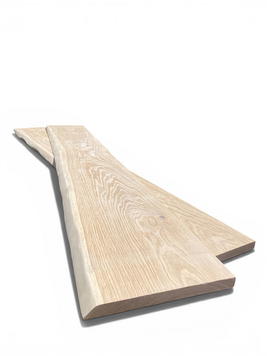 Handmade Soild Oak Shelf Natural Edge Thickness 2.5cm