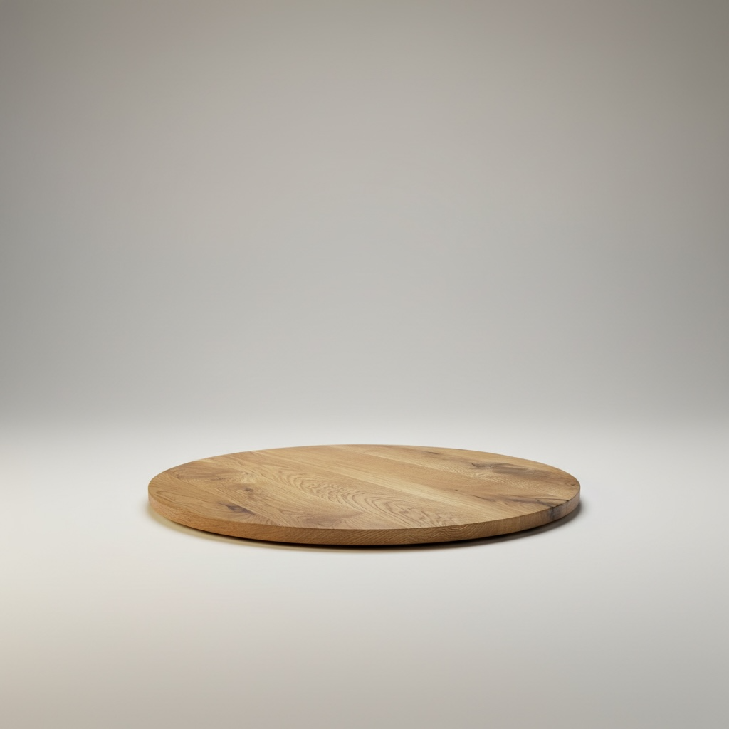 Handmade Oak Table Top - Round Shape